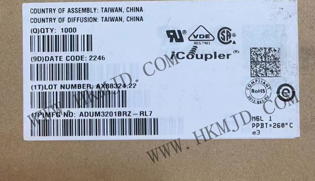(2500Vrms) 2 通道 ADUM3201BRZ 通用數(shù)字隔離器 (5000Vrms) 1 通道 ACPL-K34T-560E 光學耦合器