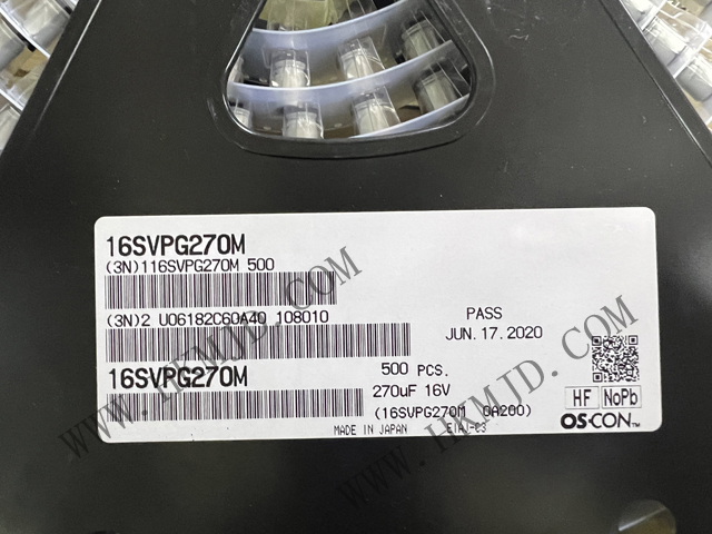 出售松下《16SVPG270M》270 μF 16 V 鋁聚合物電容器 徑向，Can - SMD
