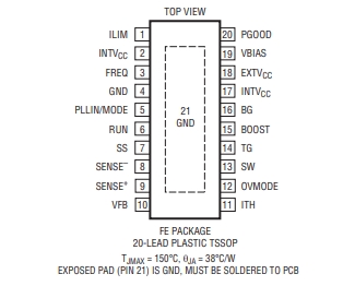 LINEAR(凌特) LTC3769EFE 60V、低 IQ、同步升壓型轉(zhuǎn)換器控制器