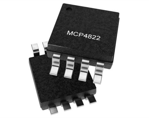MCP4822T-E/SN內(nèi)置基準(zhǔn)電壓源的雙通道、12位數(shù)模轉(zhuǎn)換器（DAC） 8SOIC