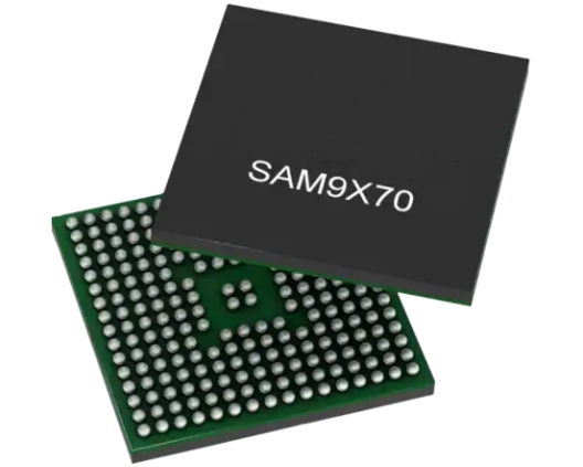 Microchip SAM9X75-I/4PB超低功耗微處理器（MPU） 、運行頻率高達800MHz。