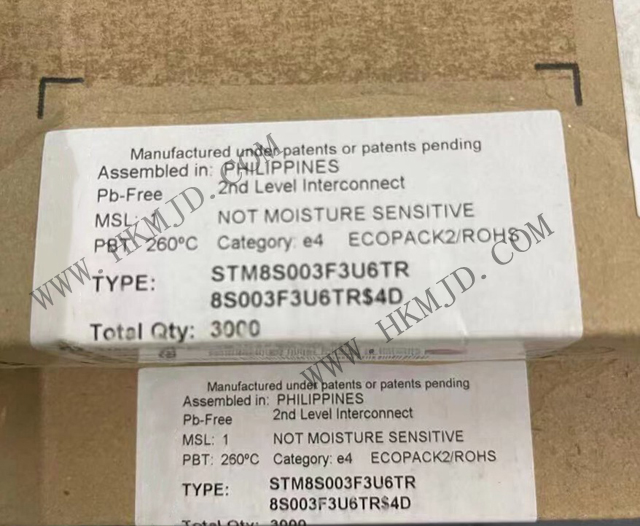 供應(yīng)8位微控制器 STM8S003F3U6TR 具有8 KB Flash、16 MHz CPU和集成EEPROM