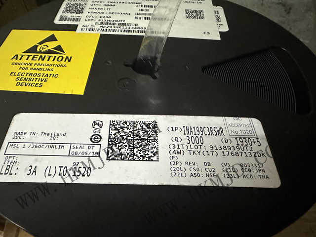 原裝出售TI INA199C3RSWR 26V，雙向電流感應(yīng)放大器 10-UQFN -40 至 125
