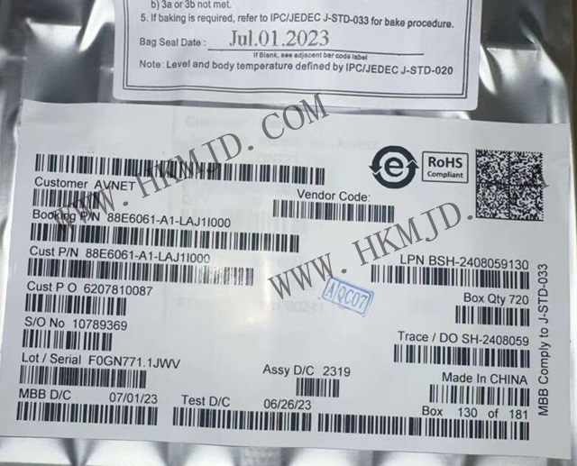 MARVELL以太網(wǎng)交換機 88E6061-A1-LAJ1I000 6 端口 100Mbps 128 引腳 PQFP