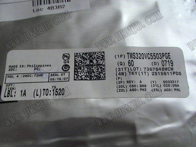 TMS320VC5503PGE 低功耗 C55x 定點 DSP - 高達 200MHz_全新供應_TI處理器