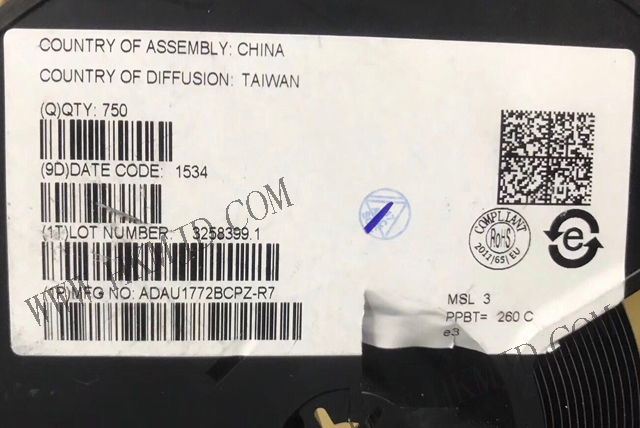 ADAU1772BCPZ 一款具有四個(gè)輸入和兩個(gè)輸出的編解碼器，內(nèi)置數(shù)字處理引擎