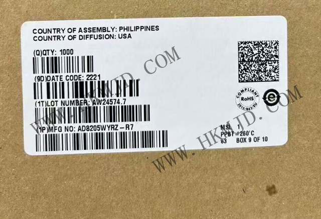 亞德諾(ADI) AD8205WYRZ AD8205 單電源差動放大器，提供8引腳SOIC封裝