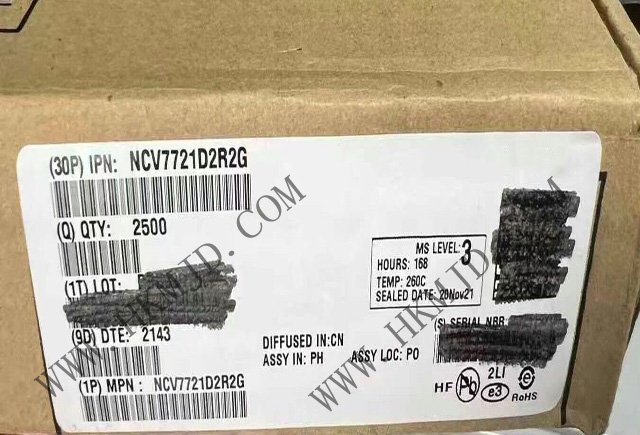 安森美半導(dǎo)體NCV7721D2R2G并行輸入控制雙半橋柵極驅(qū)動器