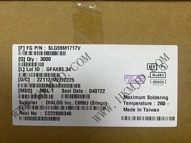 全新SLG59M1717V 高性能 4 mΩ、5 A 單通道 nFET 負載開關(guān)
