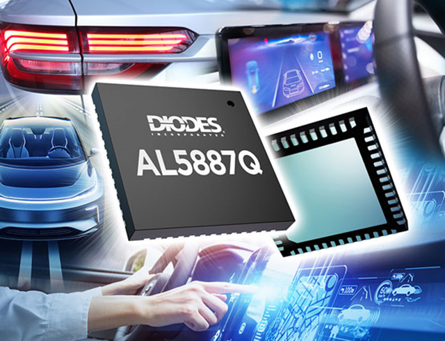 Diodes 公司推出符合汽車(chē)規(guī)格的36 通道線性 LED 電流驅(qū)動(dòng)器AL5887Q