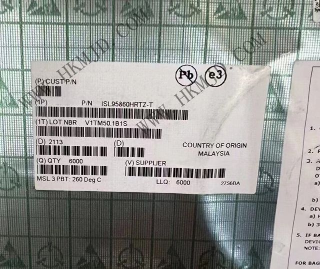 ISL95860HRTZ 一款多相3+0核心控制器（ IMVP9、32TQFN）