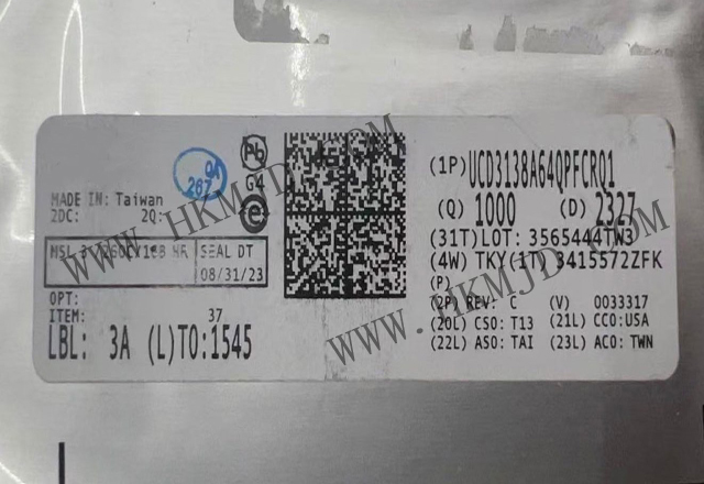 供應(yīng) [TI] 數(shù)字控制器 UCD3138A64QPFCRQ1：用于隔離電源的數(shù)字電源控制器