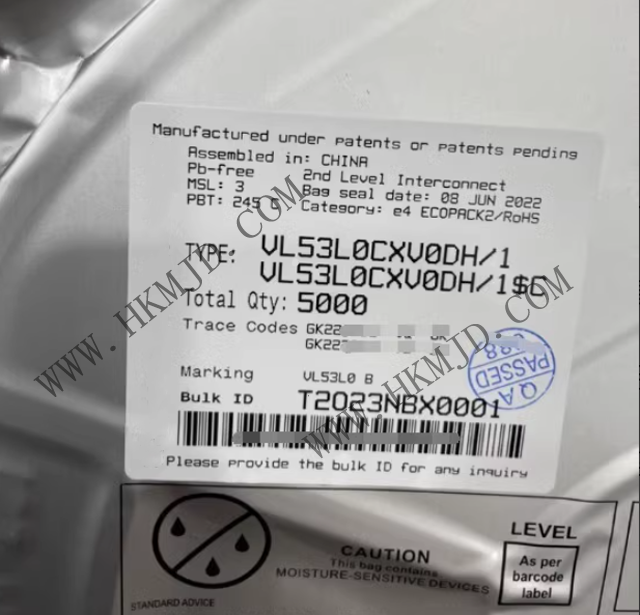 供應原裝傳感器芯片 VL53L0CXV0DH/1 飛行時間 (ToF) 測距傳感器